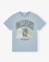 Camiseta Ganni azul estampado animal